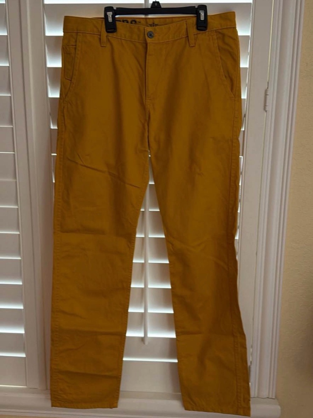 Men's Mustard Chino Pants - Straight Fit